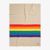 Wolldecke Regenbogen - Beige