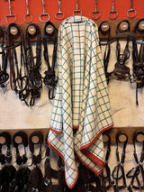 Checked Wool blanket - Off-white / Green
