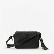 Double Zip Crossbody Bag - Black