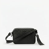 Double Zip Crossbody Bag - Black