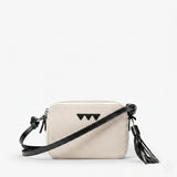 Double Zip Tasche – Canvas with Black leather