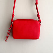 Double Zip Crossbody Bag - Red