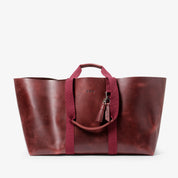 Hay Bag Large Pull Up Leather - Burgundy
