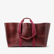 Hay Bag Large Pull Up Leather - Burgundy