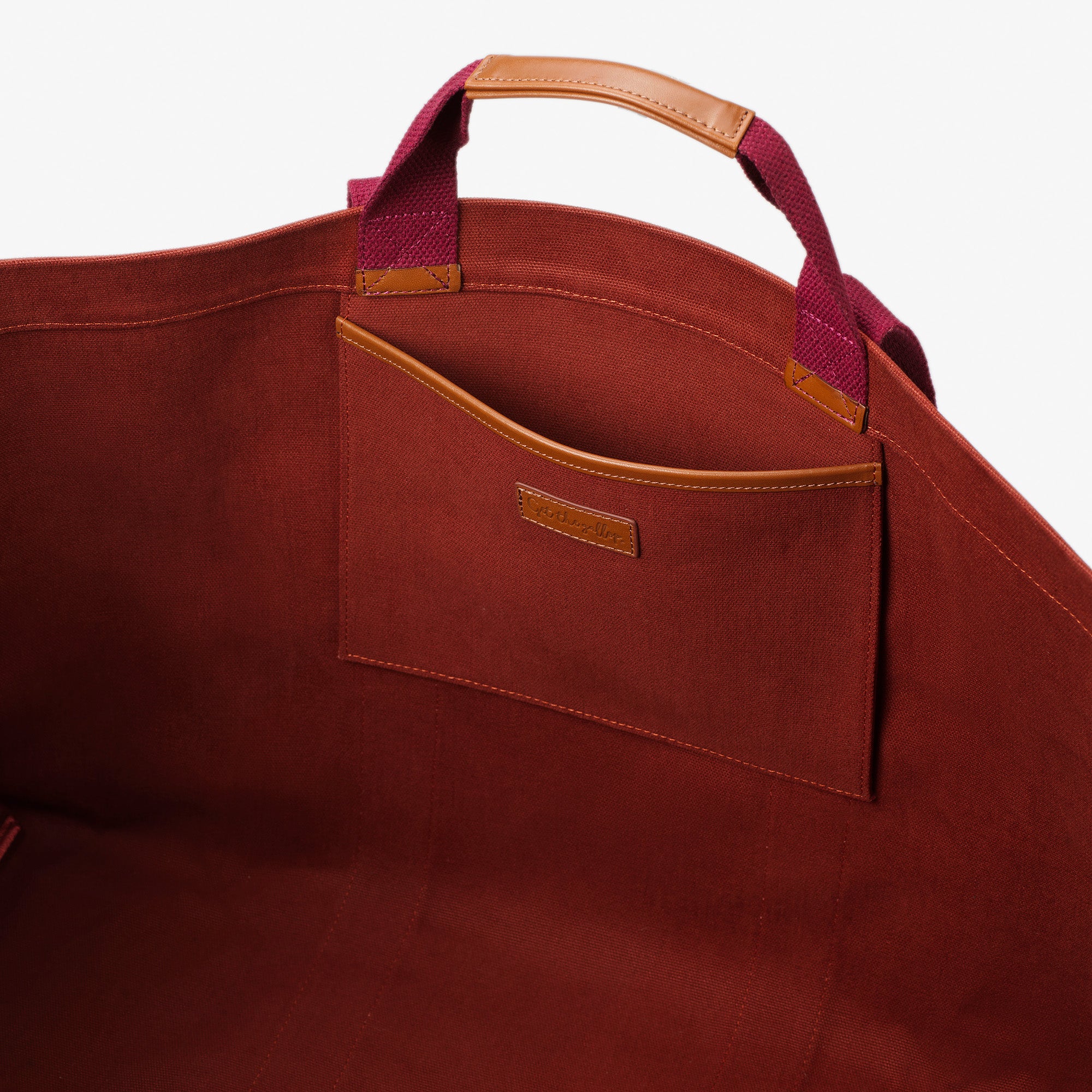 Hay Bag Large Canvas – Rostrot & Burgunderrot