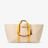Hay Bag Large Canvas - Off White & Gul