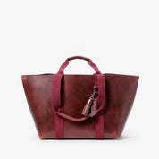 Hay Bag Medium in Pull Up Leather - Burgundy
