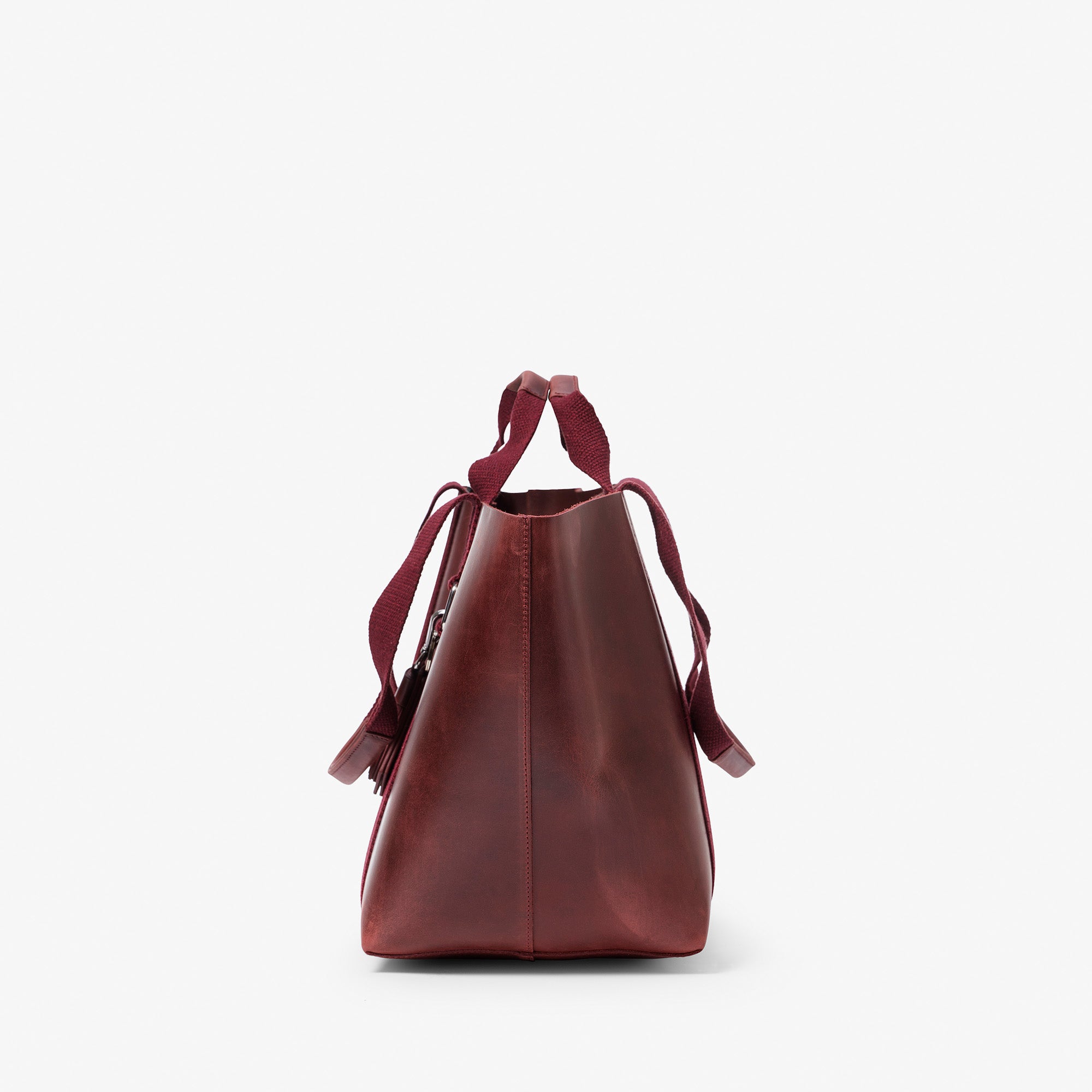 Hay Bag Medium in Pull Up Leather - Burgundy