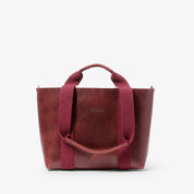 Hay Bag Small Pull Up Leather - Burgundy