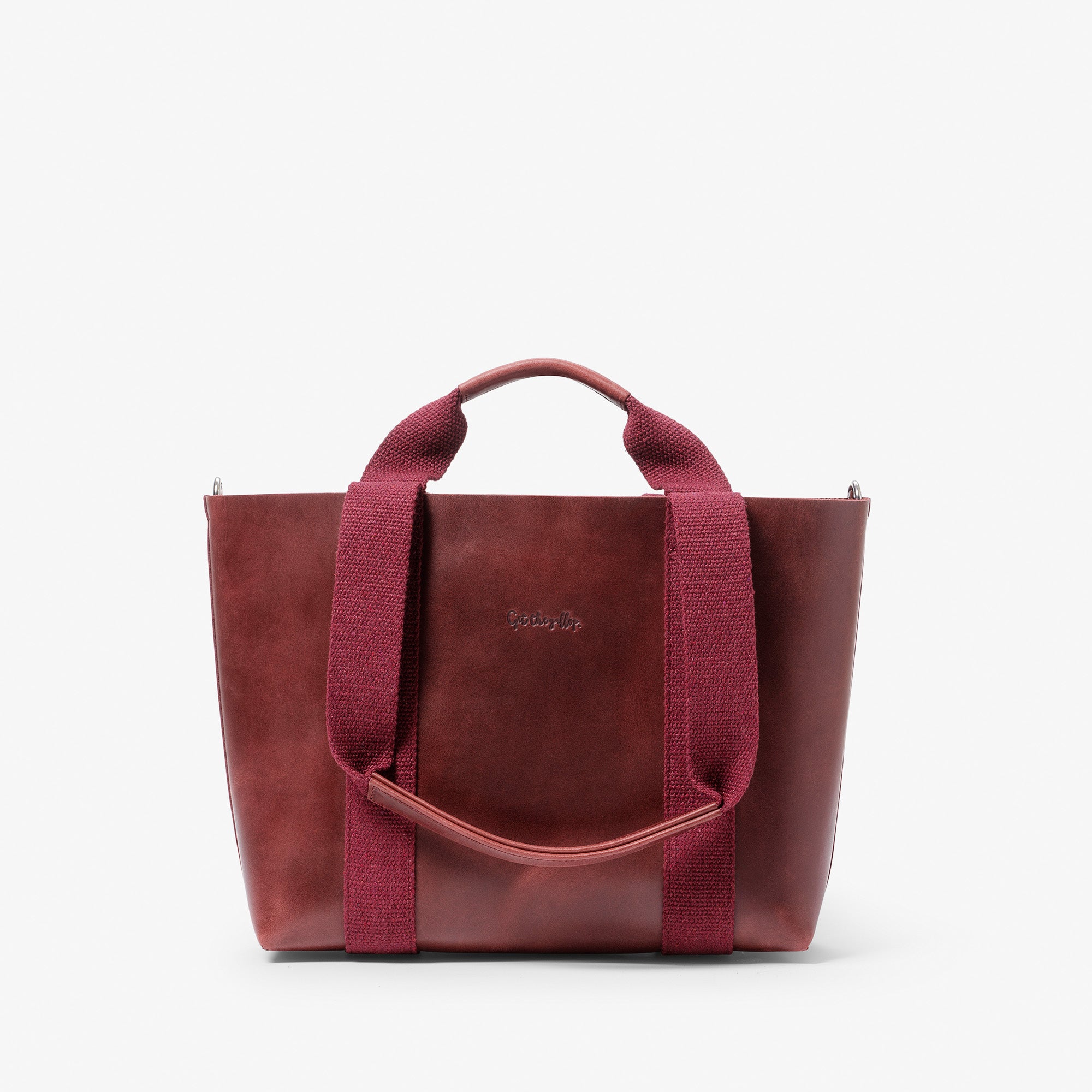 Hay Bag Small Pull Up Leather - Burgundy