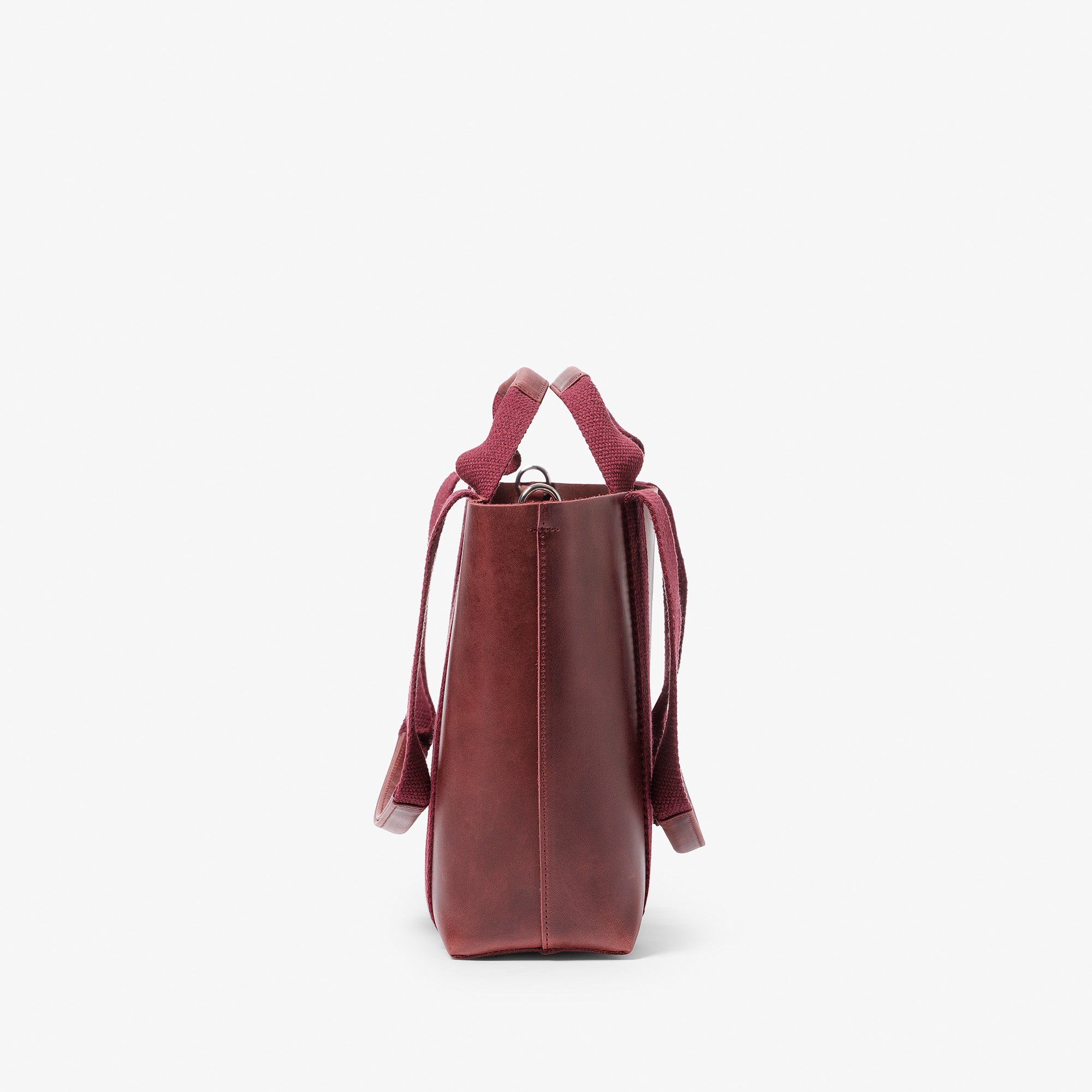 Hay Bag Small Pull Up Leather - Burgundy