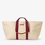 Hay Bag Large Canvas - Off White & Vinröd