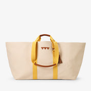Hay Bag Large Canvas - Off White & Gul