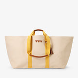 Hay Bag Large Canvas - Off White & Gul