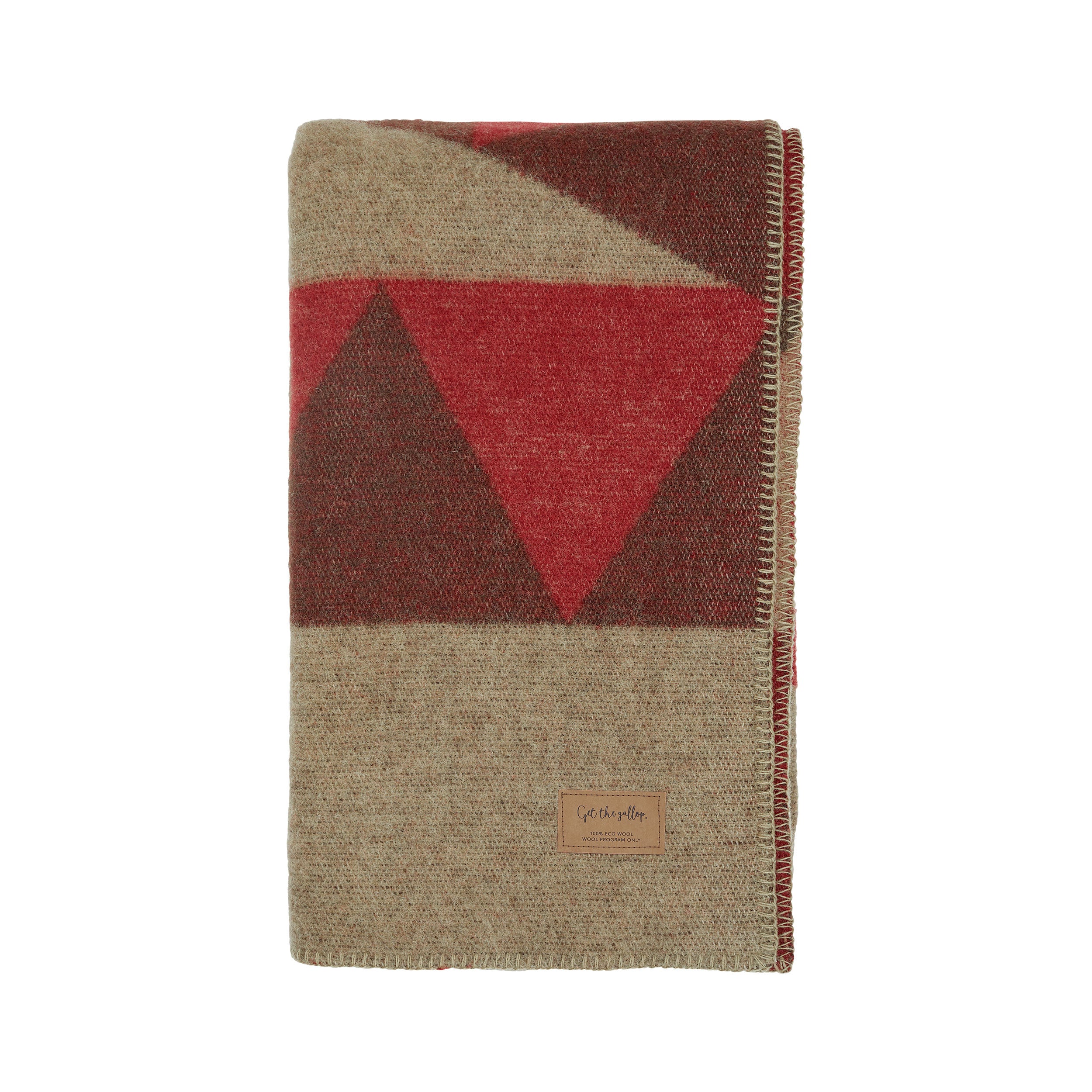 Sharktooth Wool Blanket Large - Burgundy