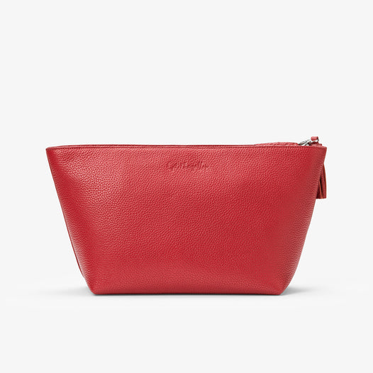 Stor Necessär i Läder - Röd
