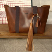 Pony Tail Stor Läder Tassel - Fuxbrun