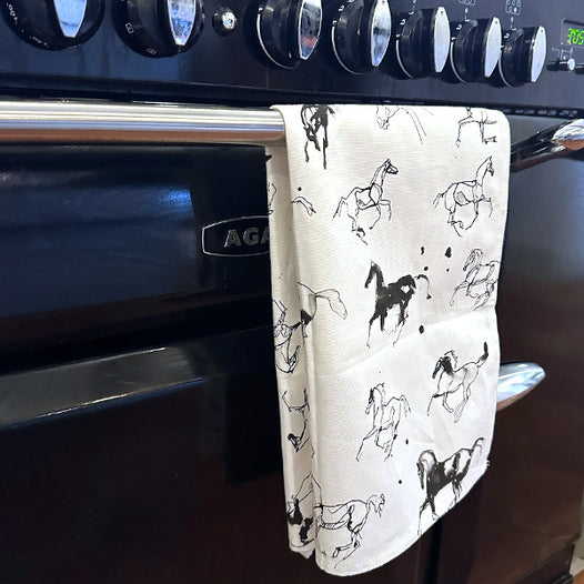 Horse Sketches Kitchen towels set of 2