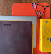 Lisen Laptop Leather Case - Brown