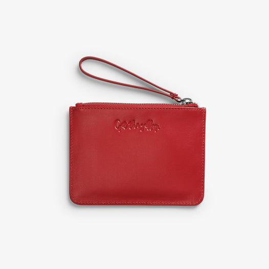Bucking Horse small leather pouch - Red