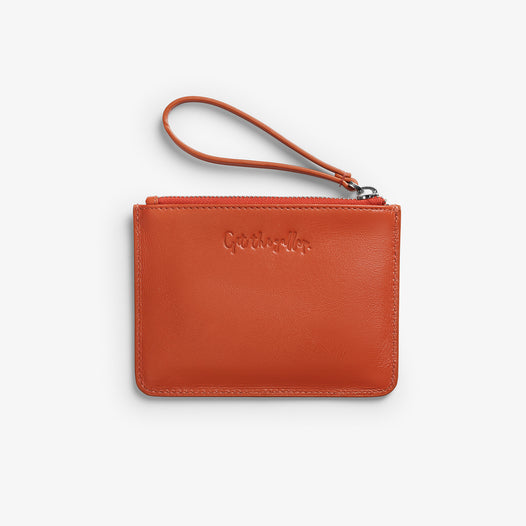 Bucking Horse small leather pouch - Orange