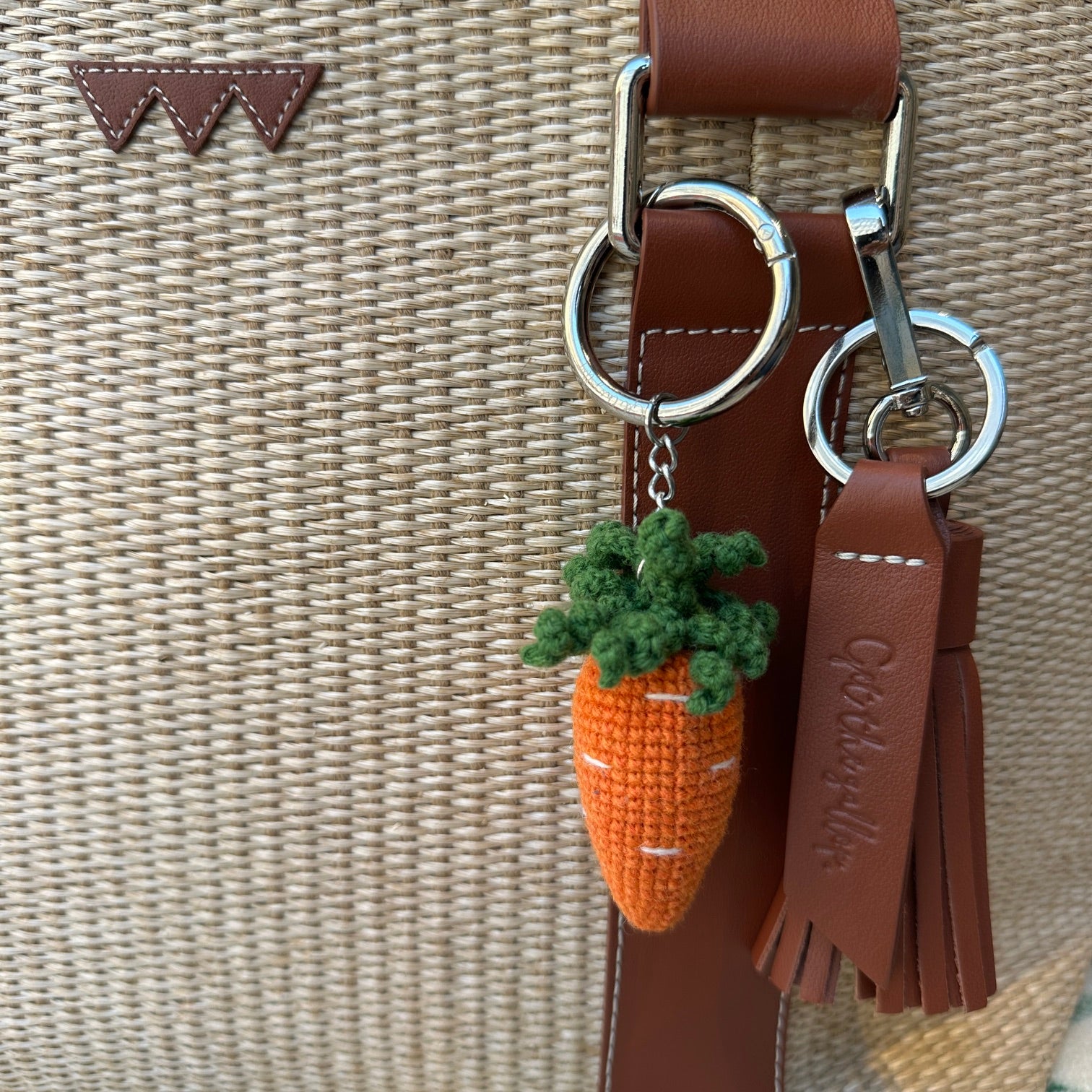 Carrot Crochet Bag Charm