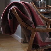 Sharktooth Wool Blanket Large - Burgundy