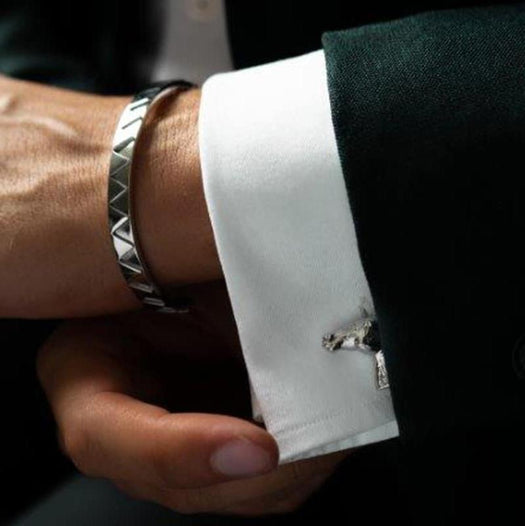 Skultuna x Get the Gallop Horse Cufflinks Polished Steel