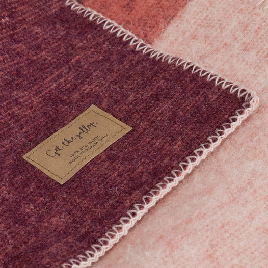 Sharktooth Wool Blanket Large - Pink/Purple