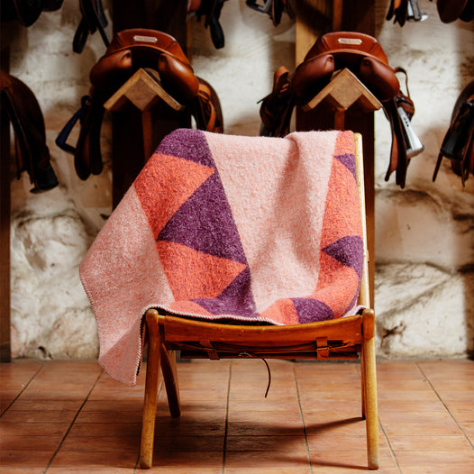 Sharktooth Wool Blanket Large - Pink/Purple