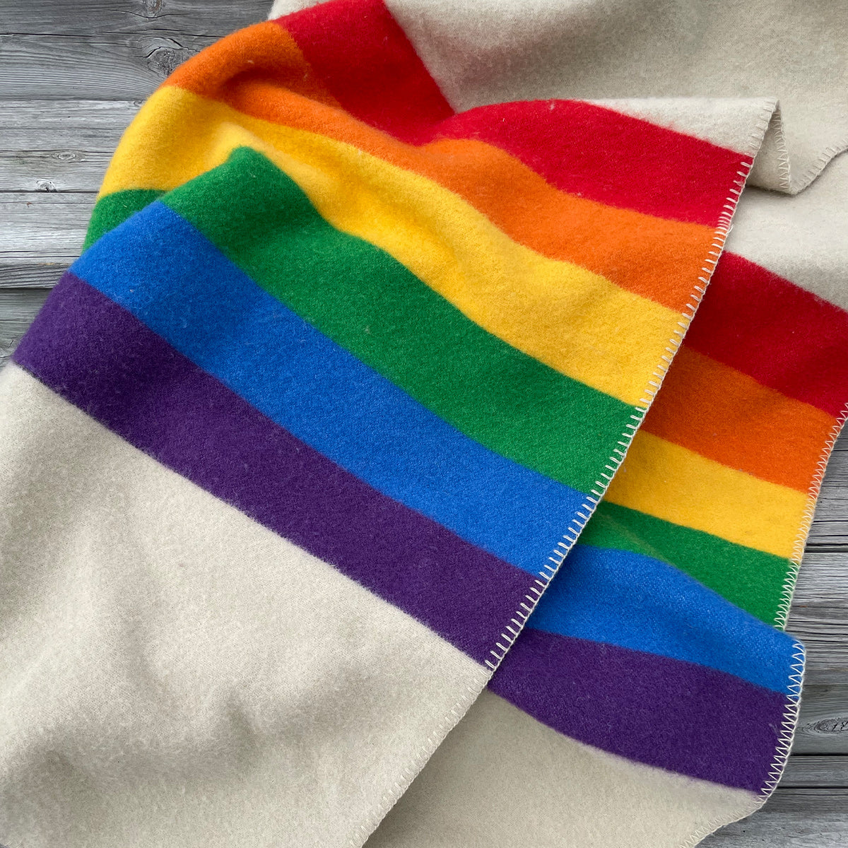 Rainbow Wool Blanket
