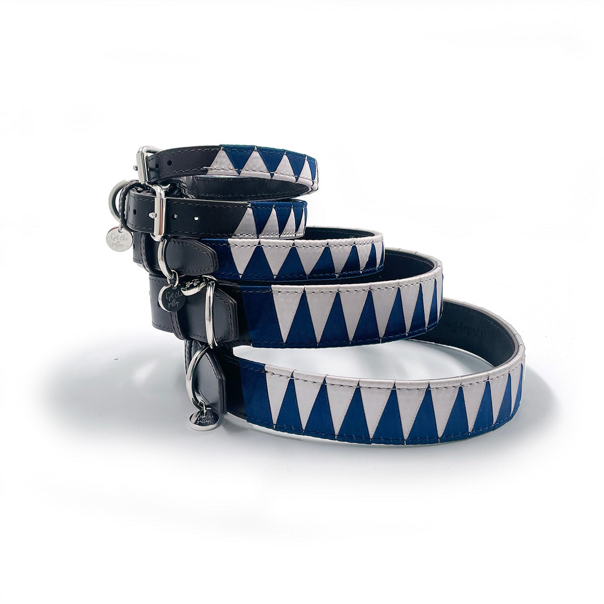 Sharktooth Dog Collar Satin